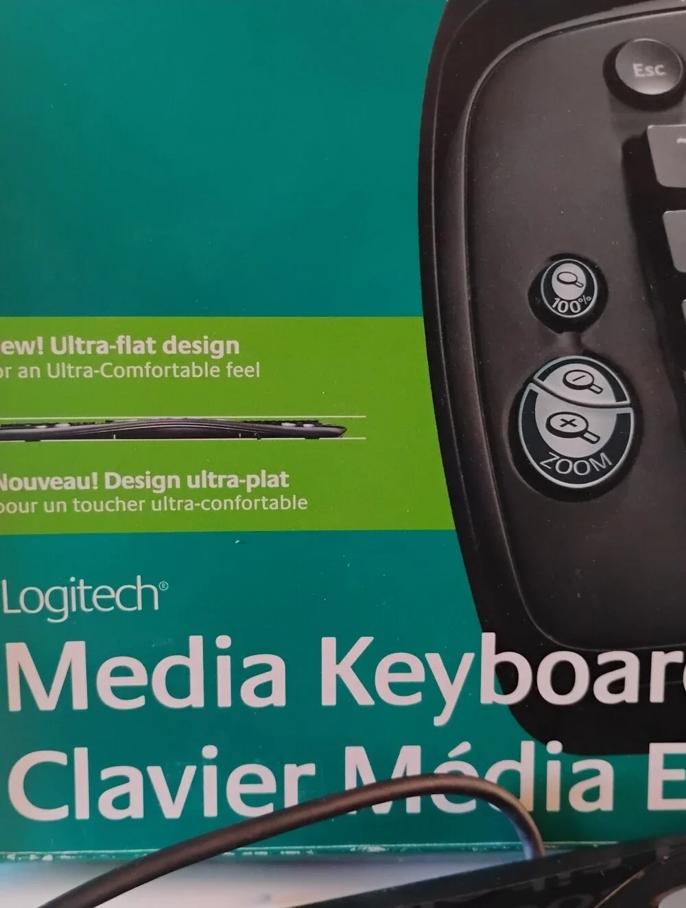 Logitech Wired Media Keyboard in Black